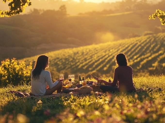 Pique-nique dans les vignes