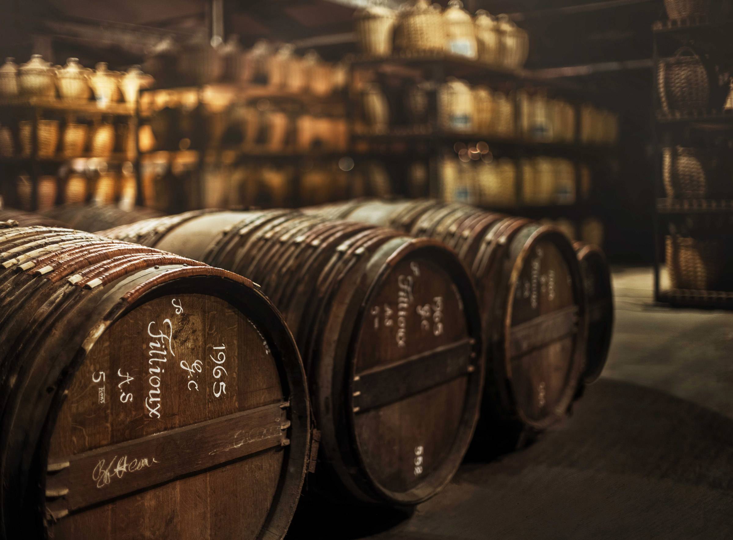 Sophisticated Hennessy tasting area with elegant artistic decor.